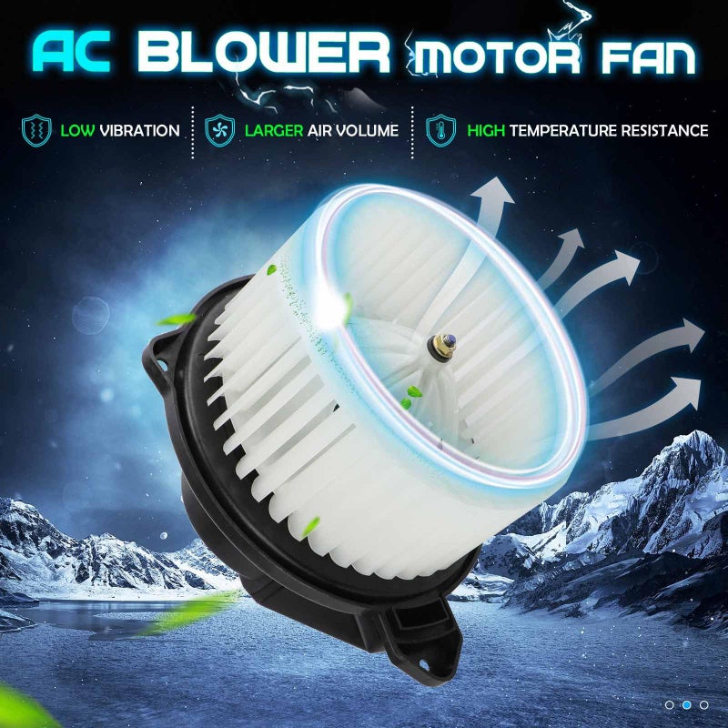 ILONPA 5096255AA 5096256AA Replacement Heater Blower Motor with Fan for 2002-2008 Dodge Ram 1500 2500 3500, 2002-2004 Grand Cherokee 5012701AB 615-00649 615-00635 615-0629 - Image 2